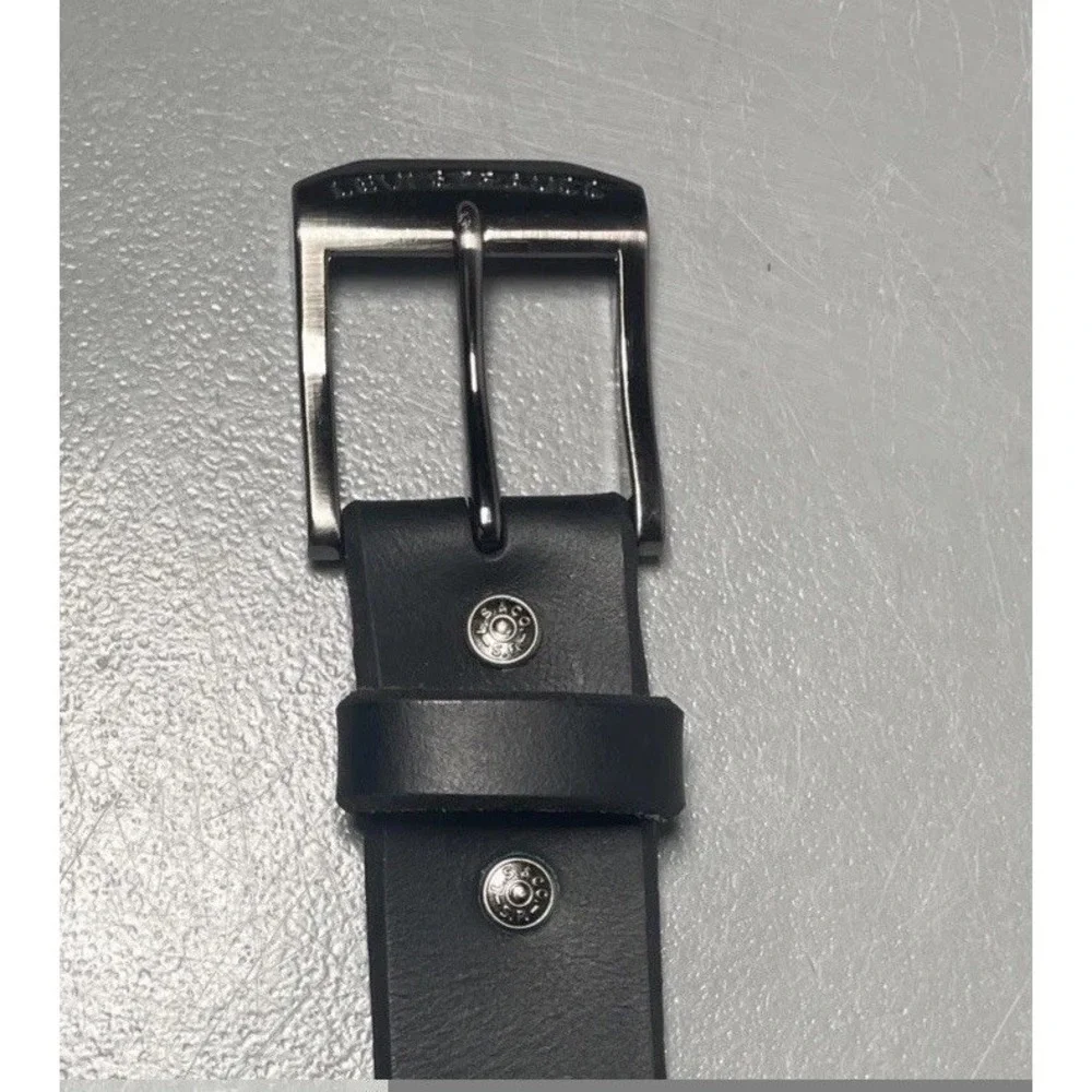 Levi Strauss Black Genuine Leather Belt‎ Men's Size 34-36
